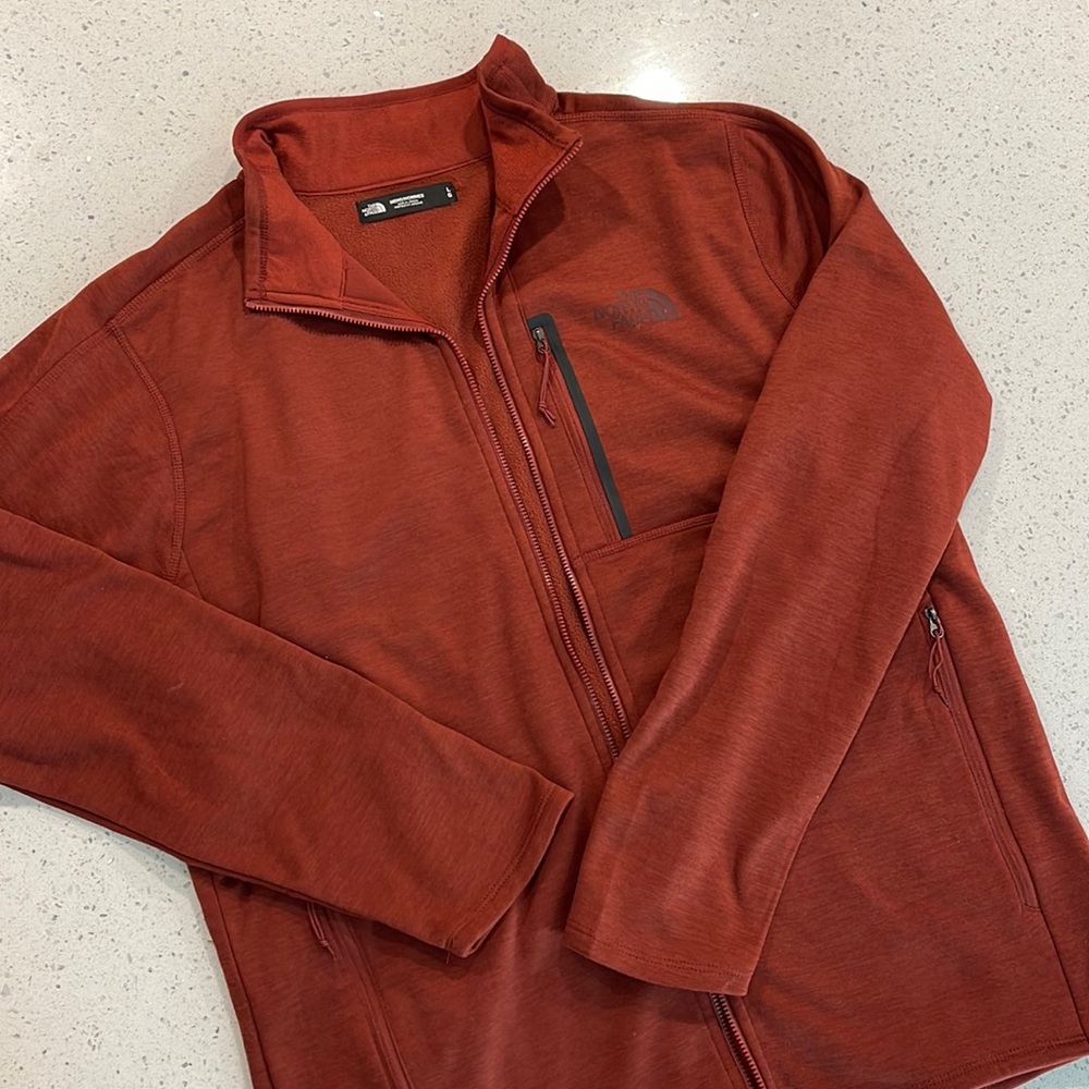 Mens Red Northface Zip-Up jacket